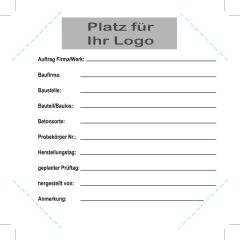 Beton-Würfelschilder m. Logo 10x10 cm VE = 2500 Stk.