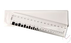 Rissbreitenlineal 165 mm transparent