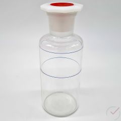 Weithalsflasche (Natronlaugeglas) 450 ml nach EN 1744-1 mit 2 Ringmarken