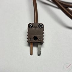 Ministecker braun für Thermoleitung Typ T zB. zu Datenlogger Testo