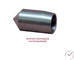 Verlorene Rammspitzen 15 cm² / 90° mit hohlem Einsteckende