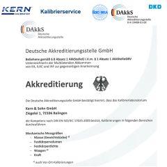 DAkkS Kalibrierschein 963-127 Präzisions-/Industriewaagen bis max. 5 kg