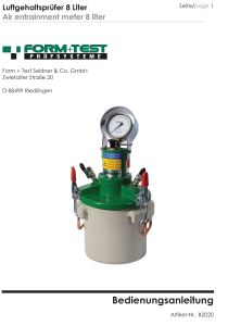 Pumpenstange (1) inkl. Pilzgriff für LP-Topf Form+Test B2020-B20225