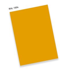 RAL 1004 Farbkennkarte Goldgelb zur Bestimmung organischer Bestandteile (EN 1744-1)