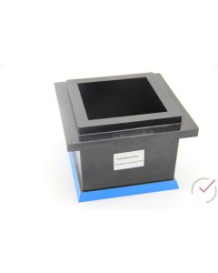 W&uuml;rfelform 150 mm HEMMER Kunststoff schwarz mit Stahlboden